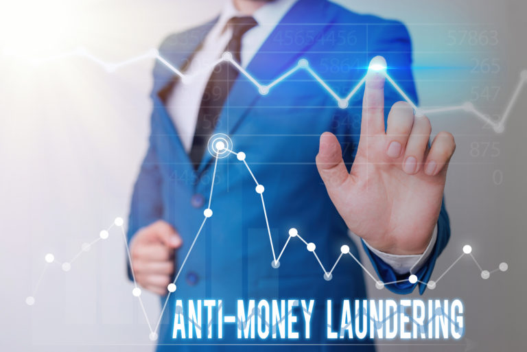 Word writing text Anti Money Laundering. Business photo showcasing stop generating income through illegal actions